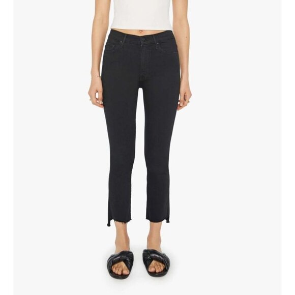 MOTHER The Insider Crop Step Fray in Not Guilty Black Size 25 - Picture 1 of 8
